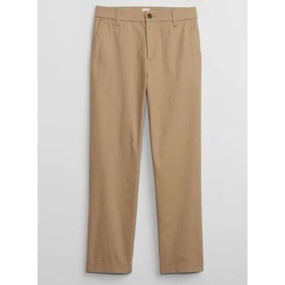 NWT Gap Factory Mid Rise Girlfriend Khaki Pants 12 Black A593 - Picture 3 of 4